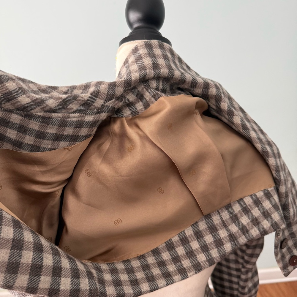 Vintage 2-Piece Brown Gingham Skirt & Crop Top Set | XS - Picture 11 of 13